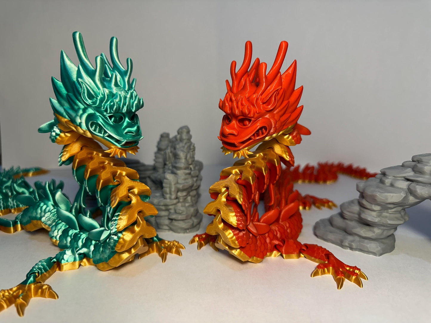3d printed articulated flexi Imperial Dragon - lowest price on Etsy for 26β!