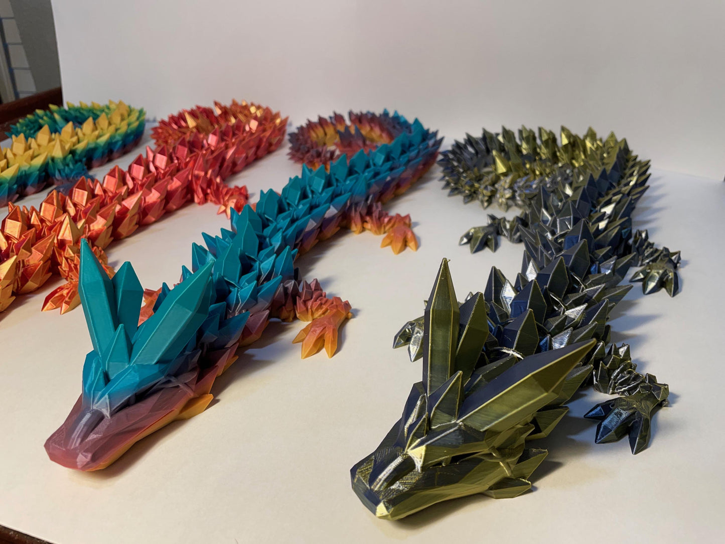 Huge Articulated Flexi Crystal Dragon - Random Color LOWEST PRICE for 24" 2ft long dragon