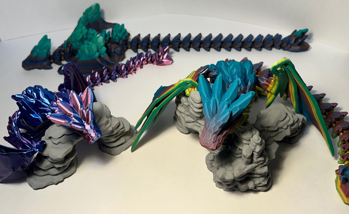 3d printed articulated flexi Wyvern Dragon - winged