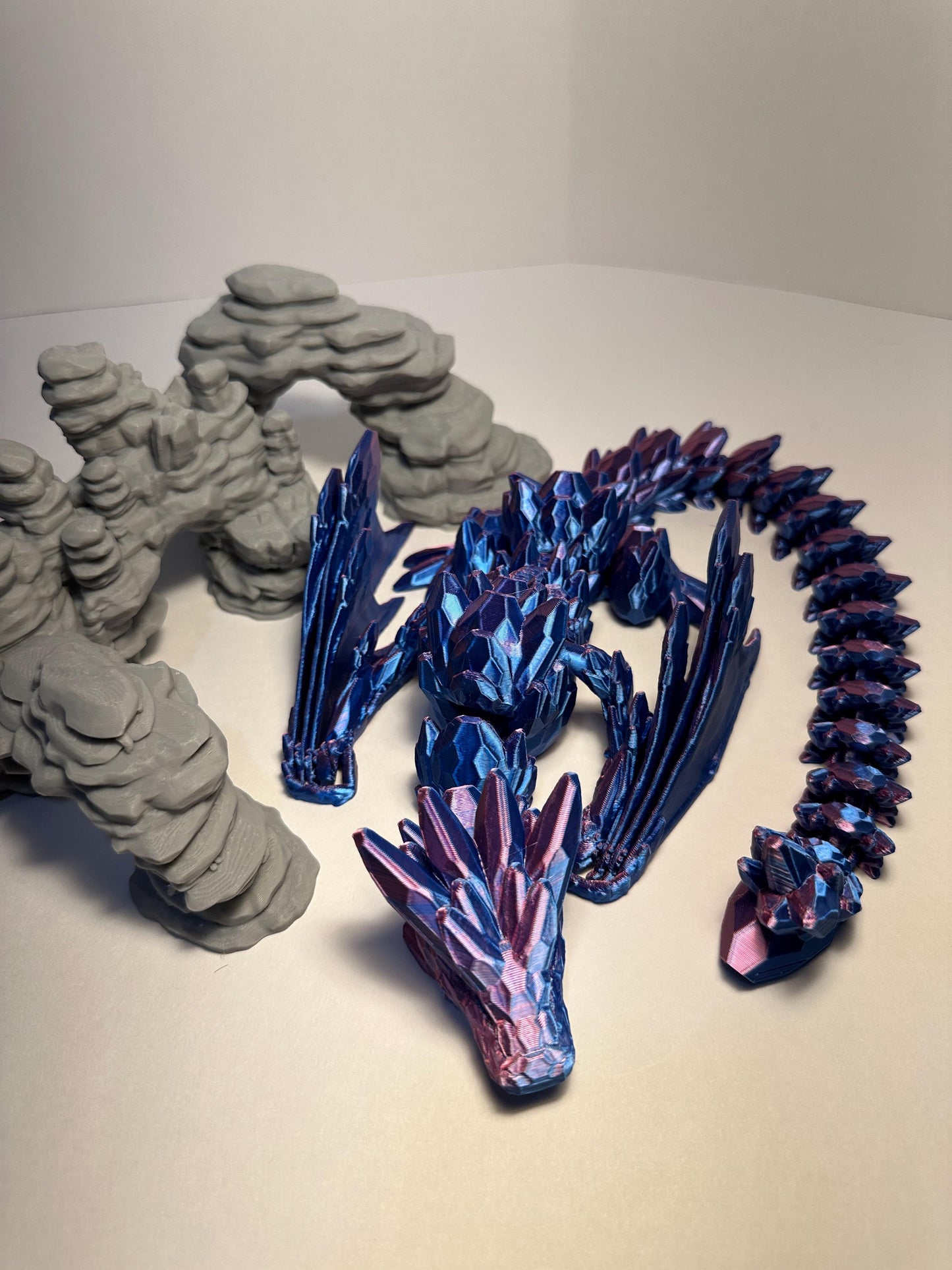 3d printed articulated flexi Wyvern Dragon - winged