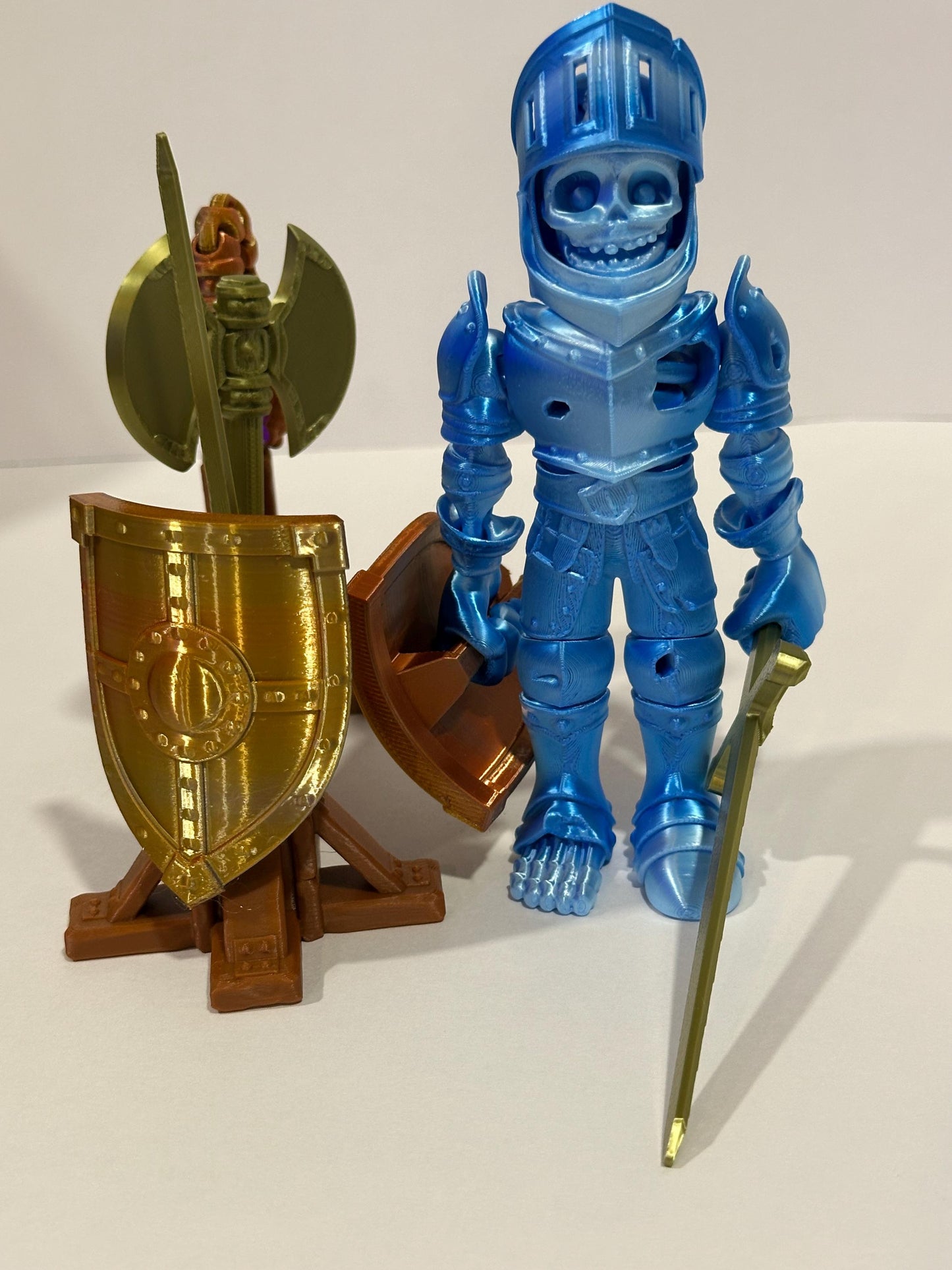 3d printed Articulated Flexi Knights and Skeleton Knights