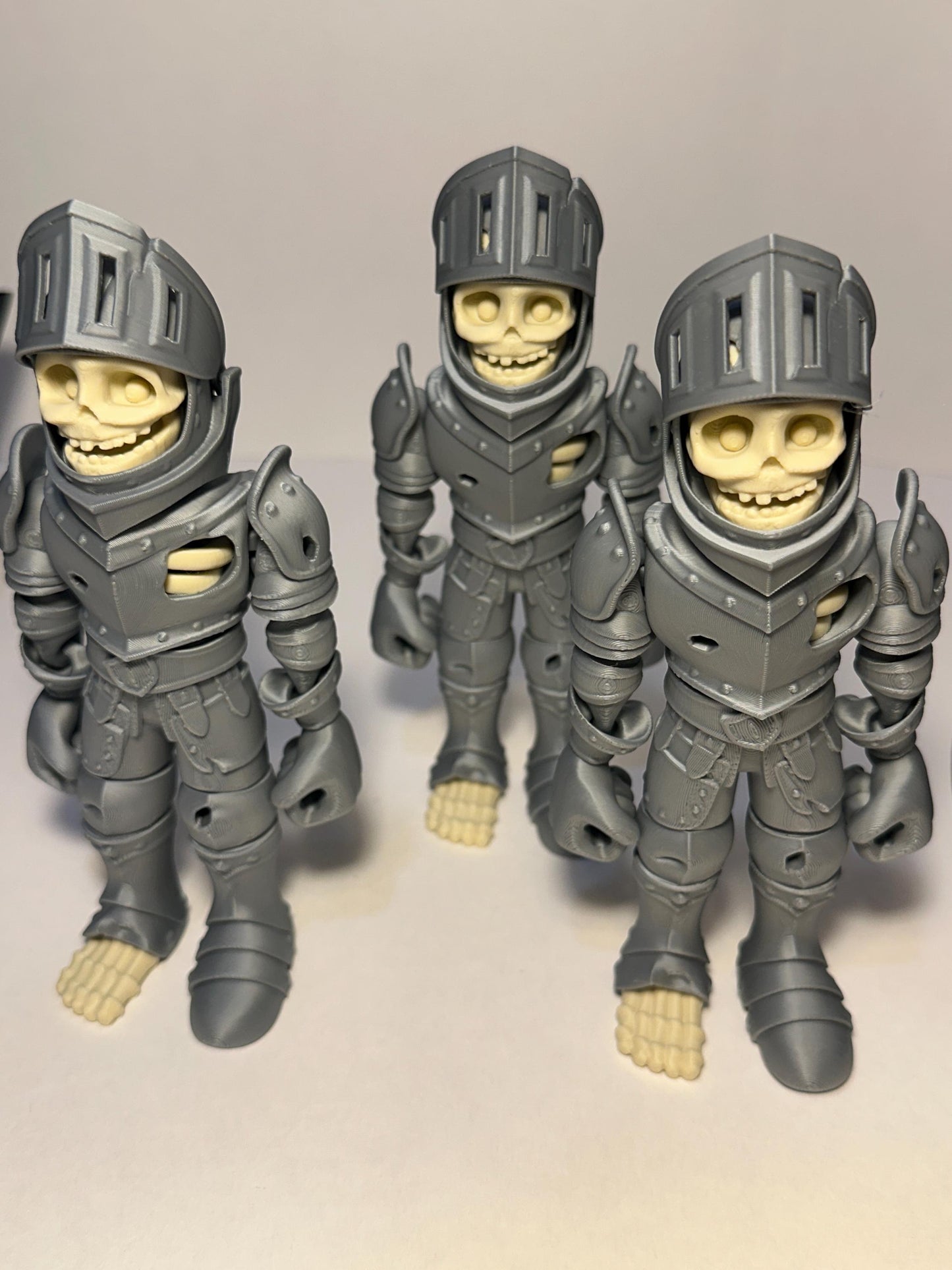 3d printed Articulated Flexi Knights and Skeleton Knights