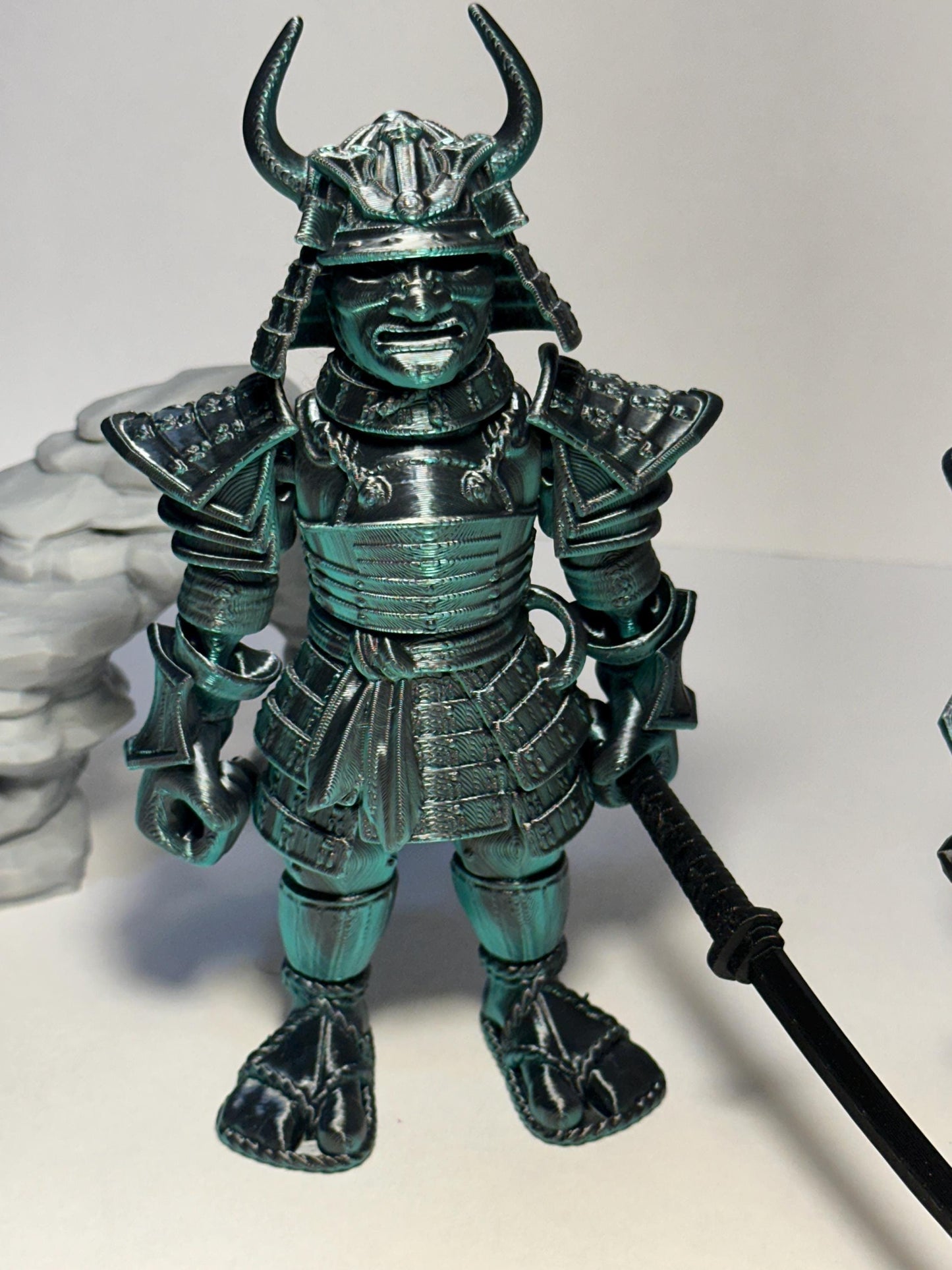 3d printed Articulated Flexi Samurai and weapons caches