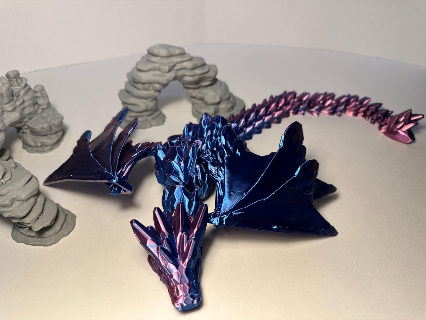 3d printed articulated flexi Wyvern Dragon - winged