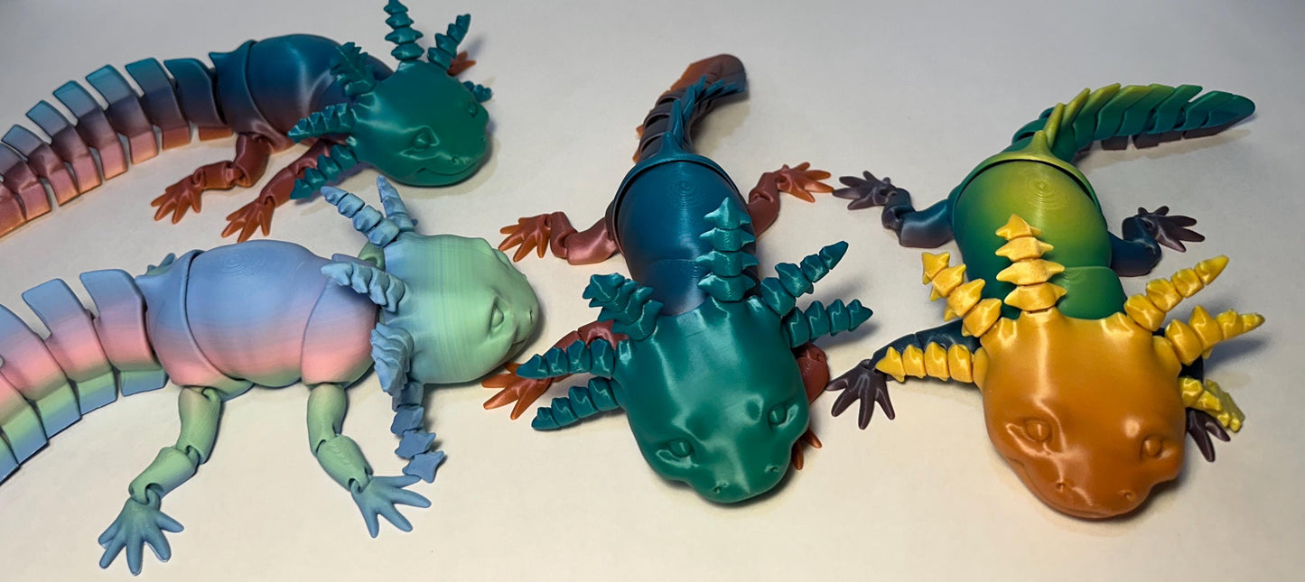 3d printed articulated flexi cute Axolotl