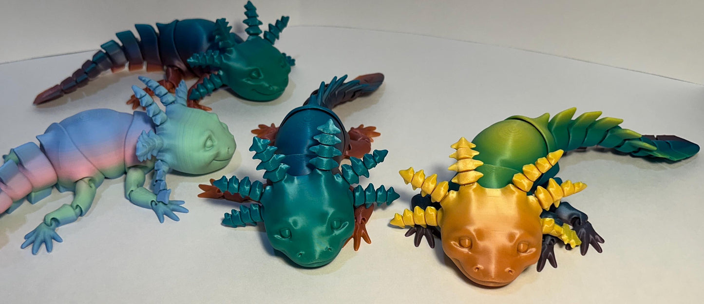 3d printed articulated flexi cute Axolotl