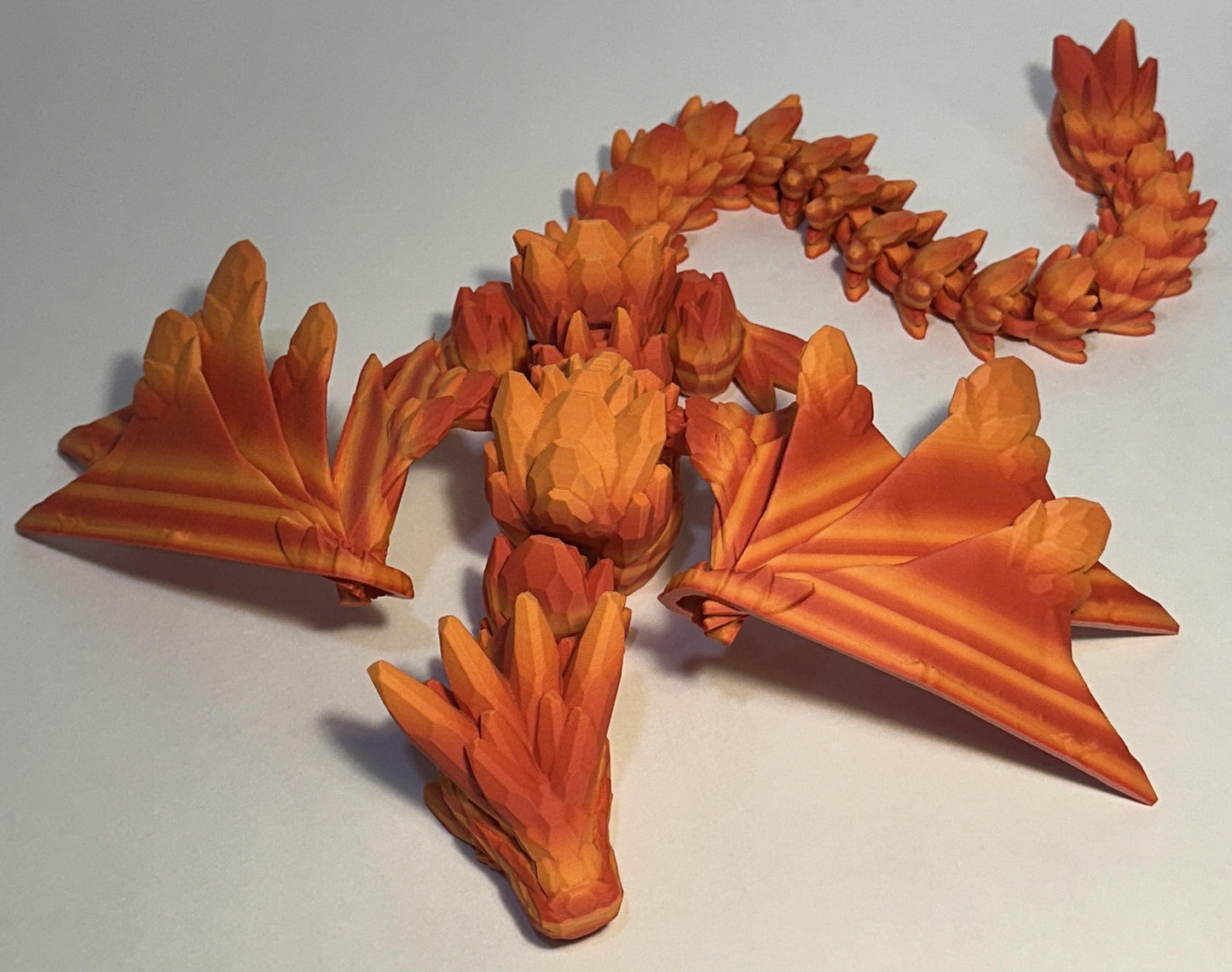 3d printed articulated flexi Wyvern Dragon - winged