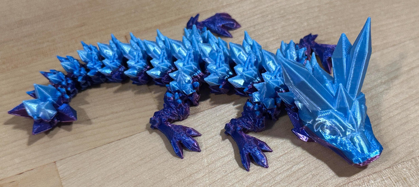 Articulated Flexi Baby Whelpling Crystal Dragon Toy and Egg