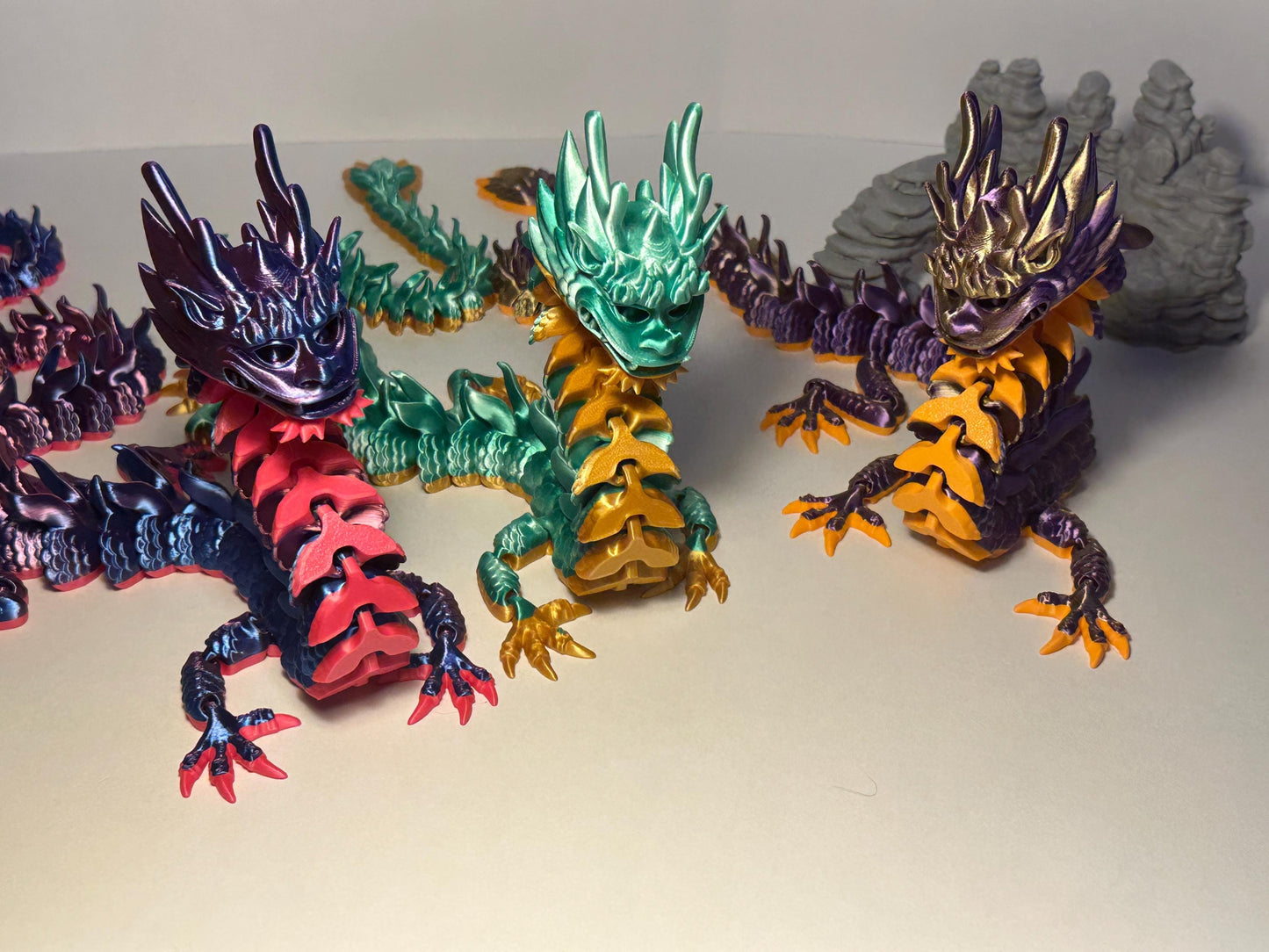 3d printed articulated flexi Imperial Dragon - lowest price on Etsy for 26”!