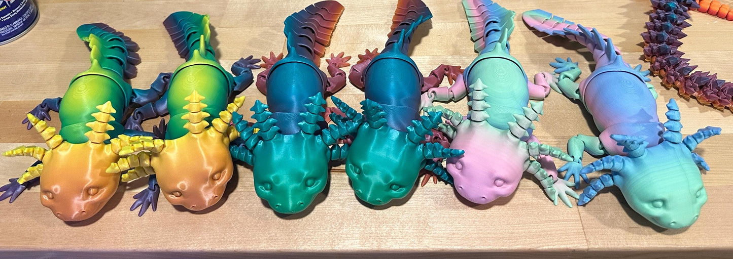 3d printed articulated flexi cute Axolotl