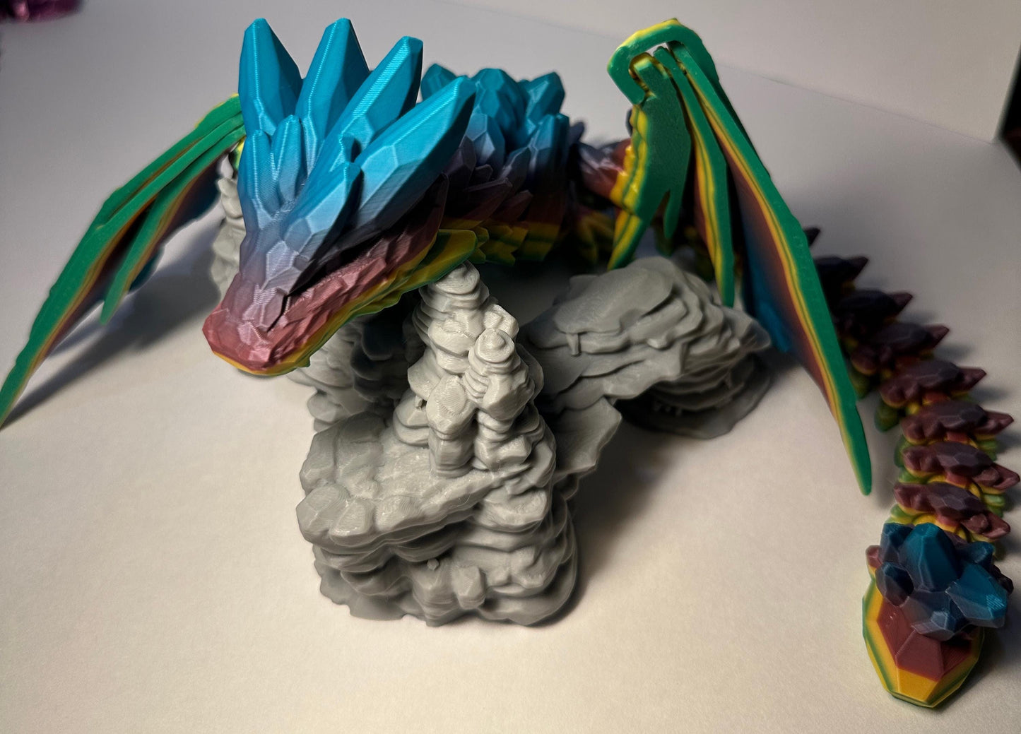 3d printed articulated flexi Wyvern Dragon - winged