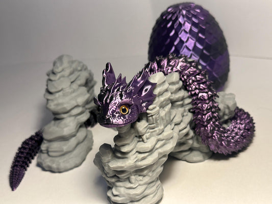 3D Printed Super Articulated Flexi Serpent Snake with EGG - Year of the Snake