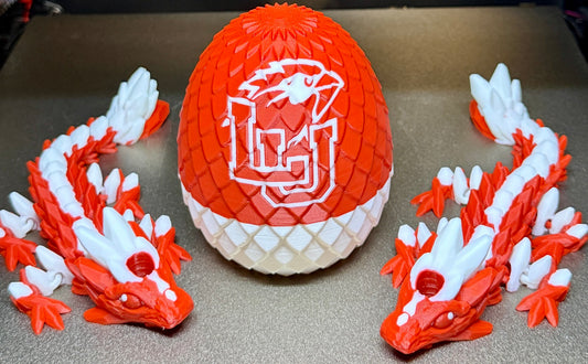 Lamar Logo Articulated Dragon with Egg