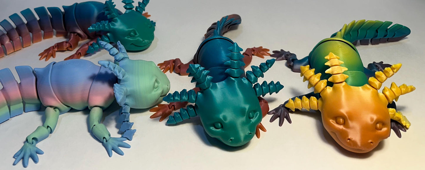 3d printed articulated flexi cute Axolotl