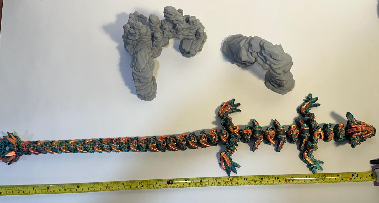 3d printed Steampunk flexi articulated Dragon