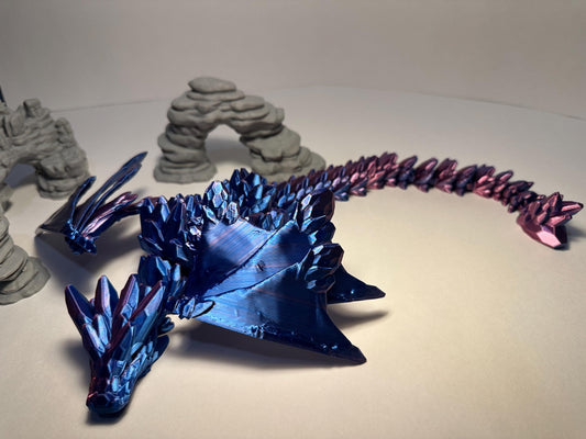 3d printed articulated flexi Wyvern Dragon - winged