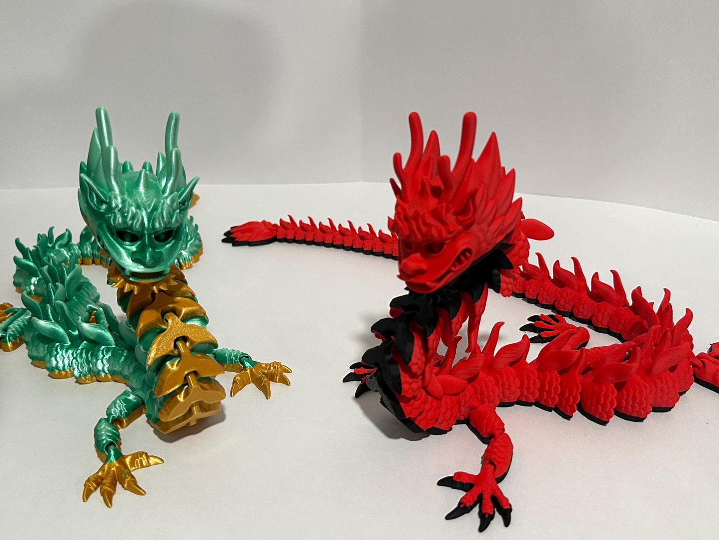 3d printed articulated flexi Imperial Dragon - lowest price on Etsy for 26”!