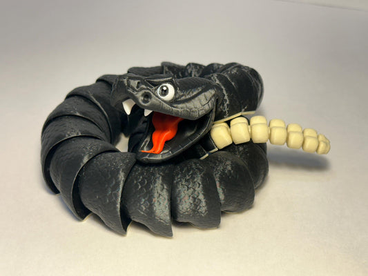 3d printed articulated flexi Rattlesnake